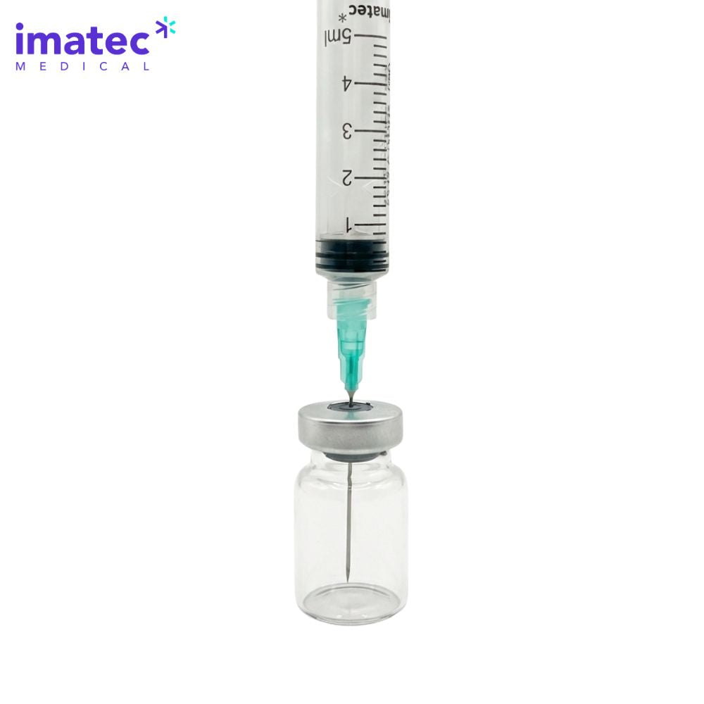 5ml Clear Glass Vials with Crimped Caps (Sterile) by Imatec Medical