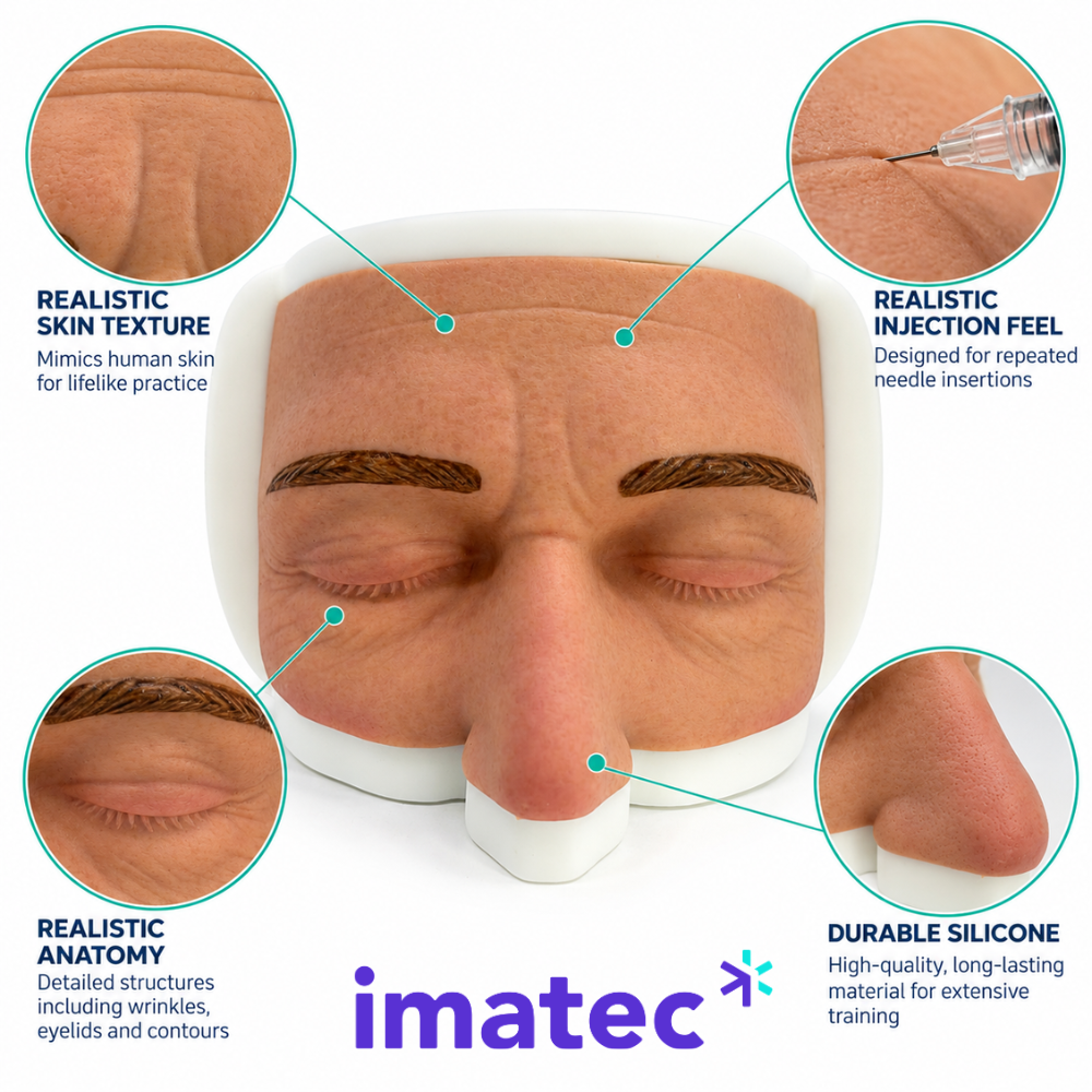 Upper & Lower Face Silicone Injection Training Models by Imatec Medical