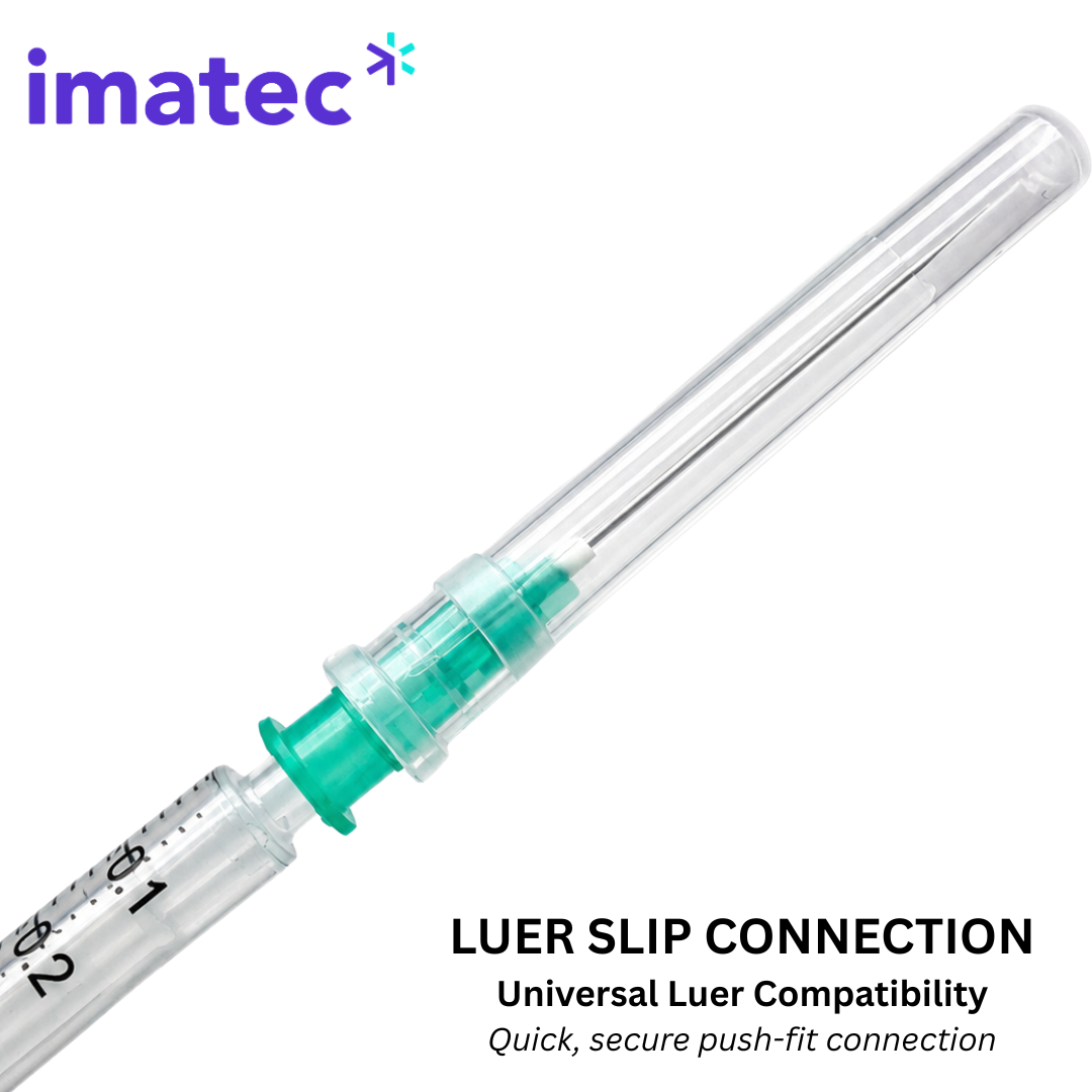 Exactec 1ml Two Part Low Dead Space Luer Slip Syringes (box of 100) by Imatec Medical