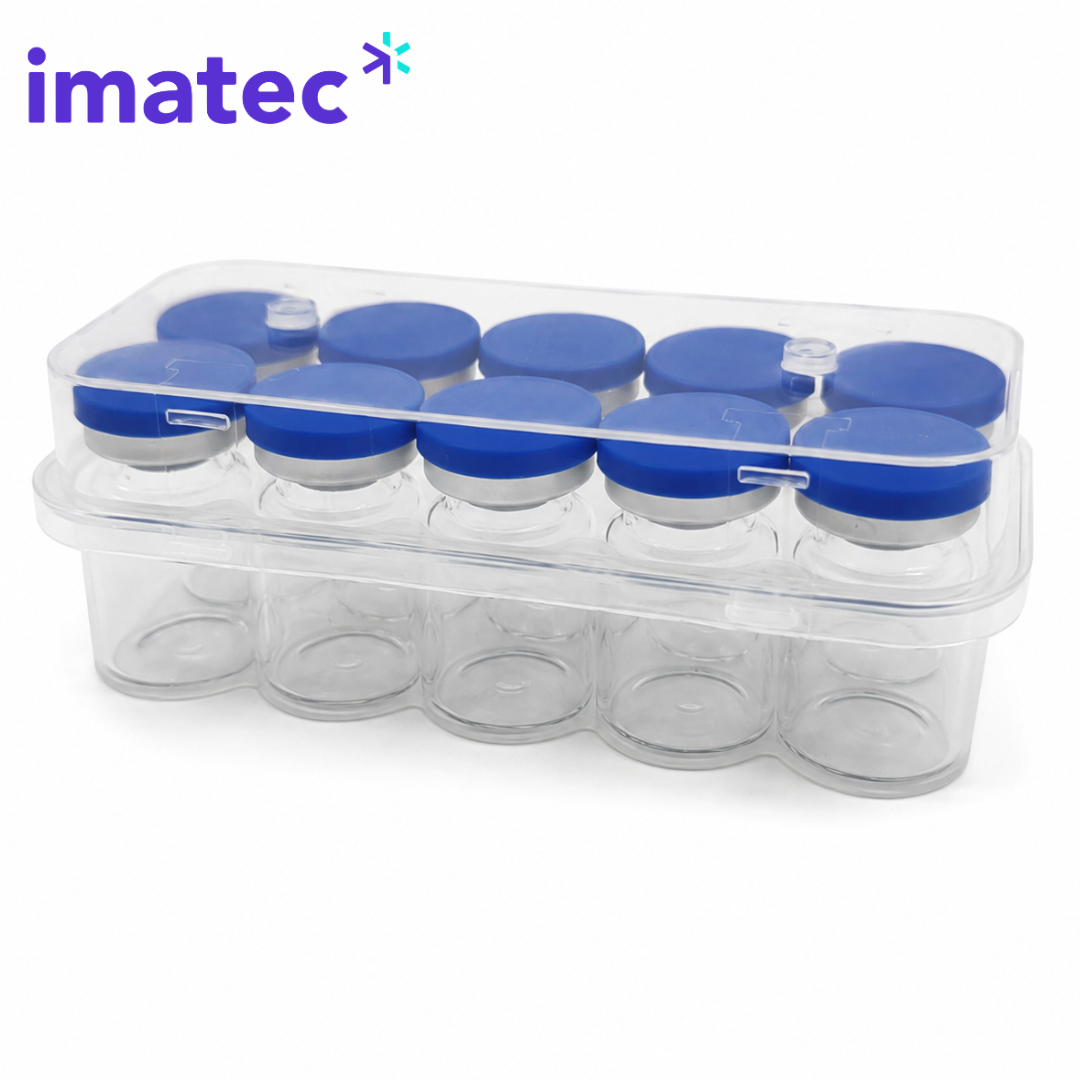5ml Clear Glass Vials with Crimped Caps (Sterile) by Imatec Medical - TGA approved