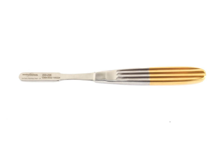 The Maltz Rasp by Marina Medical are used for rhinoplasty procedures and have gold accents and are 16.5cm long | Precise Medical