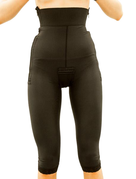 This Stage 1 girdle made with side zipper AND padded hook & eye closures allows this garment to be more easily applied immediately after your liposuction procedure | Precise Medical