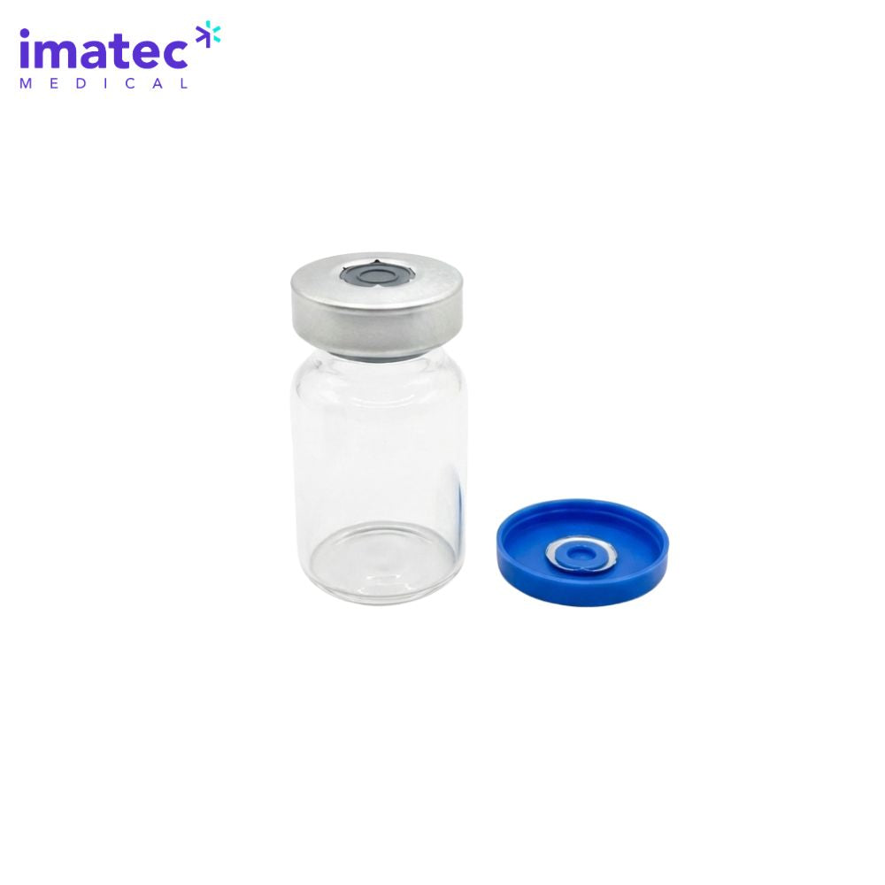 5ml Clear Glass Vials with Crimped Caps (Sterile) by Imatec Medical