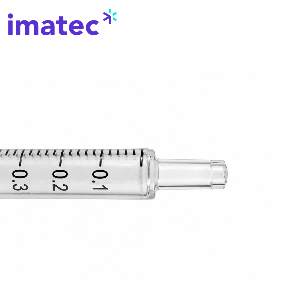 Exactec 1ml Two Part Low Dead Space Luer Slip Syringes (box of 100) by Imatec Medical