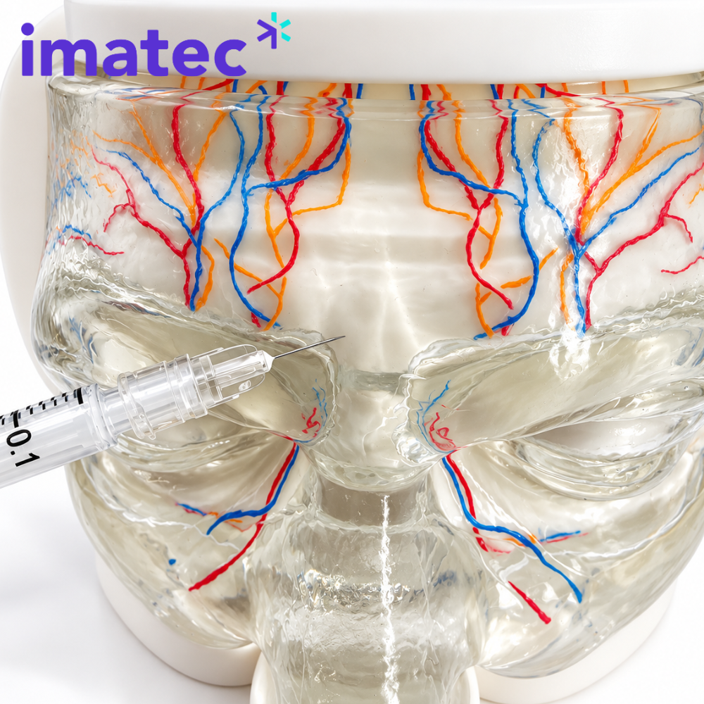 Transparent Facial Injection Training Model by Imatec Medical
