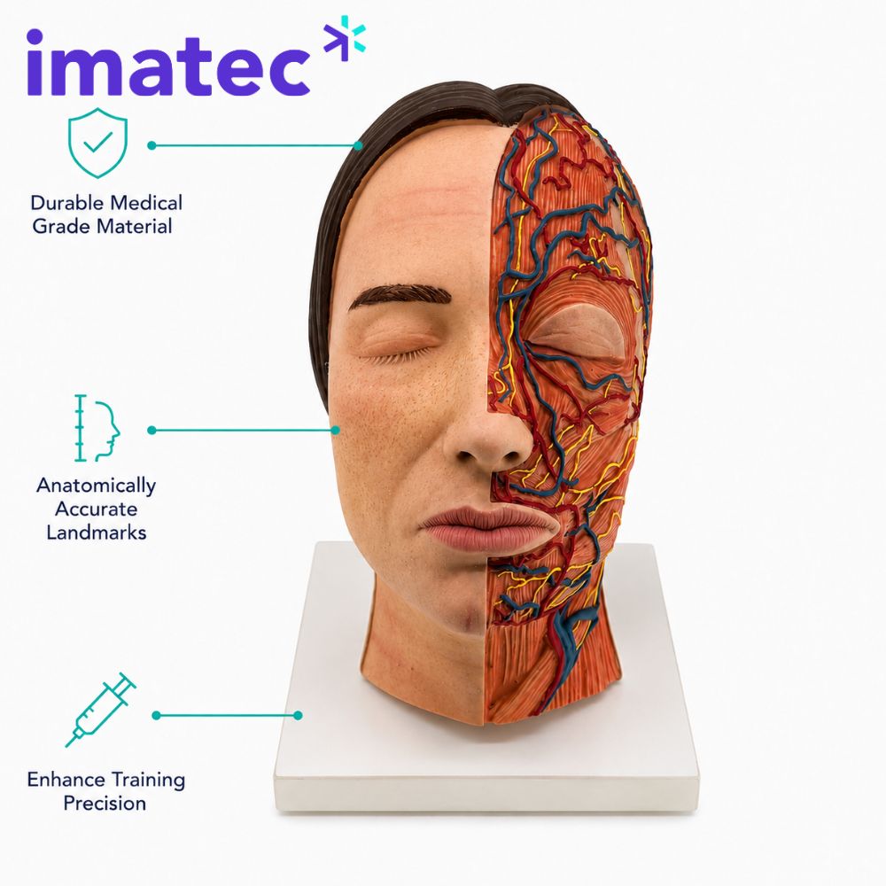 Half Anatomy Facial Injection Head by Imatec Medical