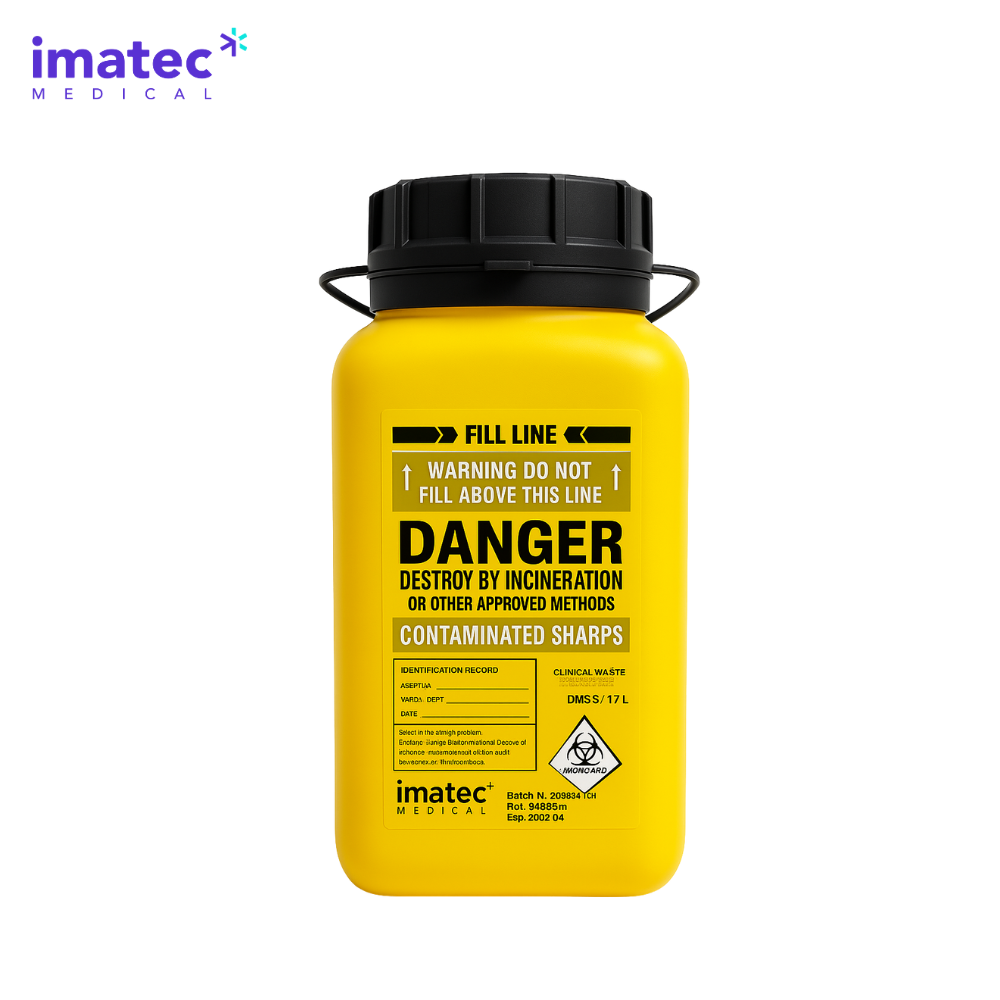 Sharps Container 1.7L by Imatec Medical – Precise Medical Supplies