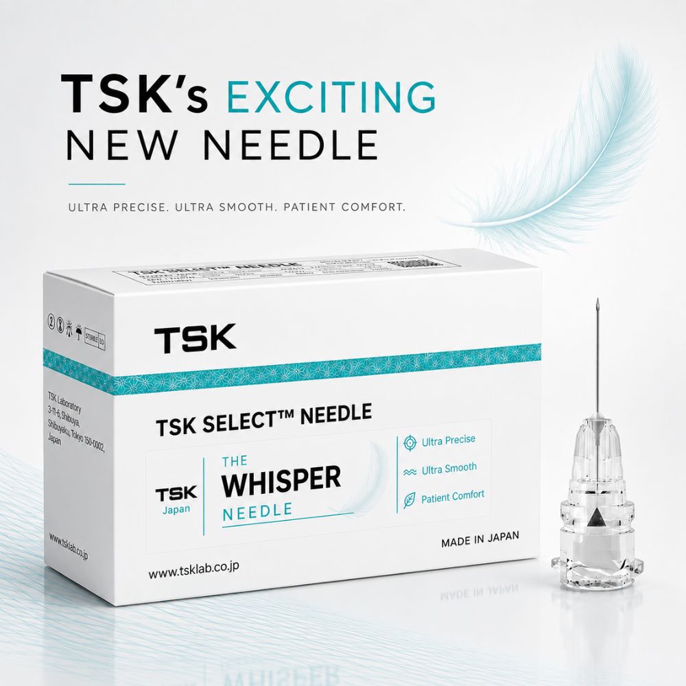 TSK Select Whisper Needle (34g x 9mm Low Dead Space Needle) - Box Of 100
