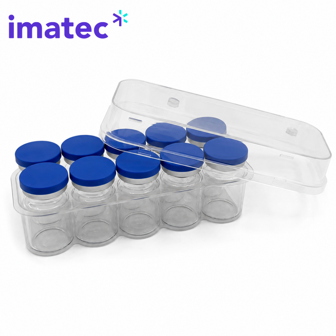 5ml Clear Glass Vials with Crimped Caps (Sterile) by Imatec Medical - TGA approved