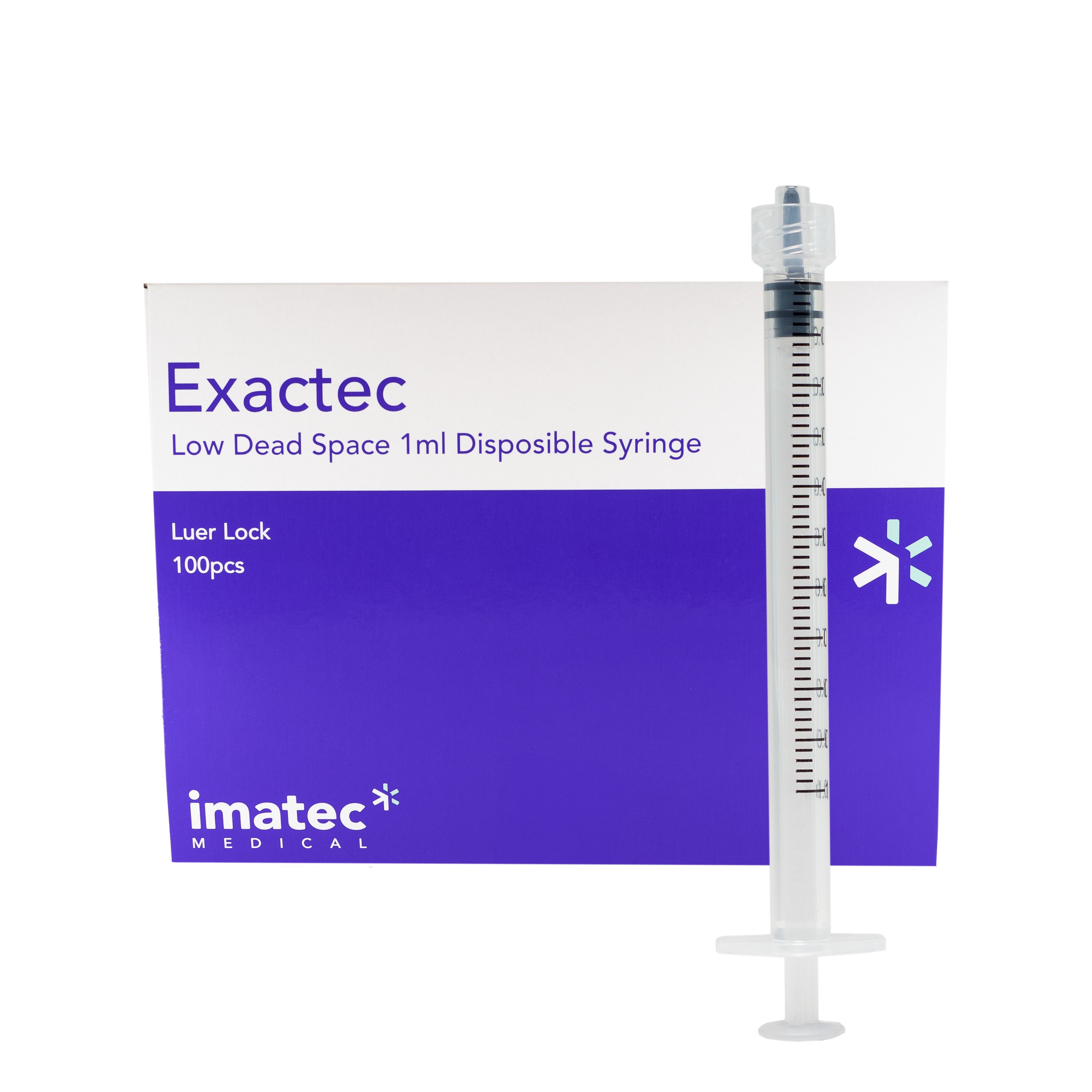 Exactec 1ml Low Dead Space Luer Lock Syringes By Imatec Medical Boxe