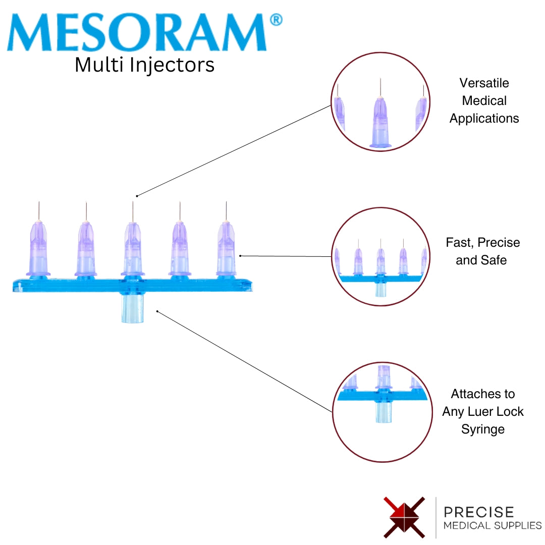 Mesoram Linear 5 Mesotherapy Needle Multi Injectors - Box of 36 Units
