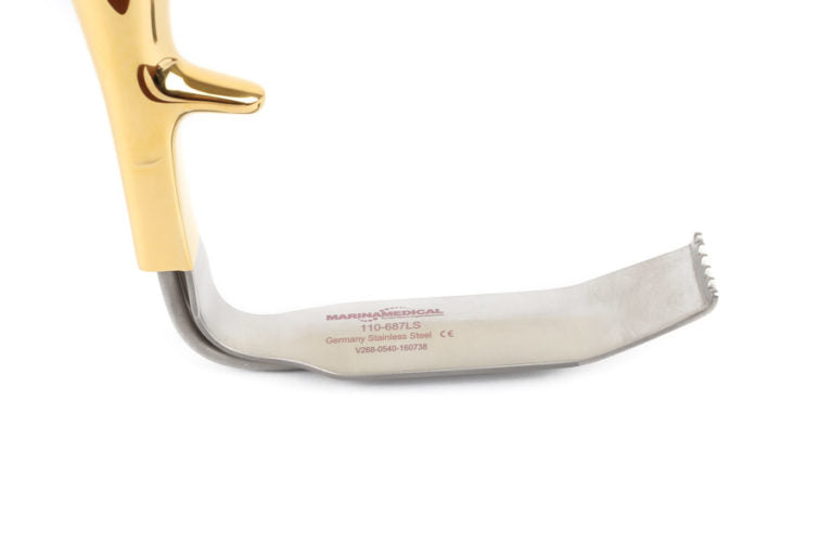 High Quality Tebbetts Style Endo Retractor. All Tebbetts Retractors have Serrated Teeth as pictured and come with Light and Suction for Breast Augmentation | Precise Medical