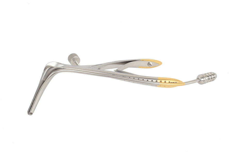 Nasal Speculum designed and developed with Dr. Olivier Gerbault. Features thin blades to allow for more room and better visibility | Precise Medical