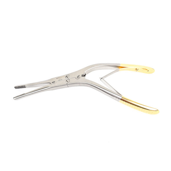 The Cerkes Septal Morselizer by Marina Medical is used by rhinoplasty and has gold handles with Tungsten Carbide Jaws | Precise Medical Supplies
