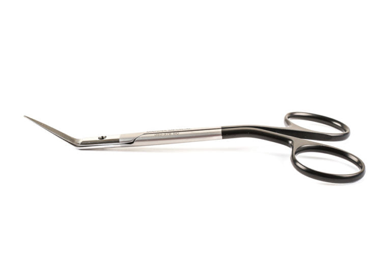 The Giunta Scissors by Marina Medical are used for Rhinoplasty procedures and features a SuperCut, Angled and Curved, 13.5cm blade | Precise Medical