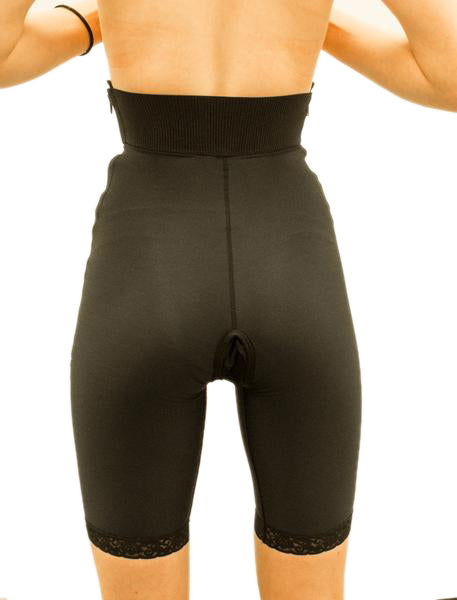 This Stage 1 girdle made with side zipper AND padded hook & eye closures allows this garment to be more easily applied immediately after your liposuction procedure | Precise Medical