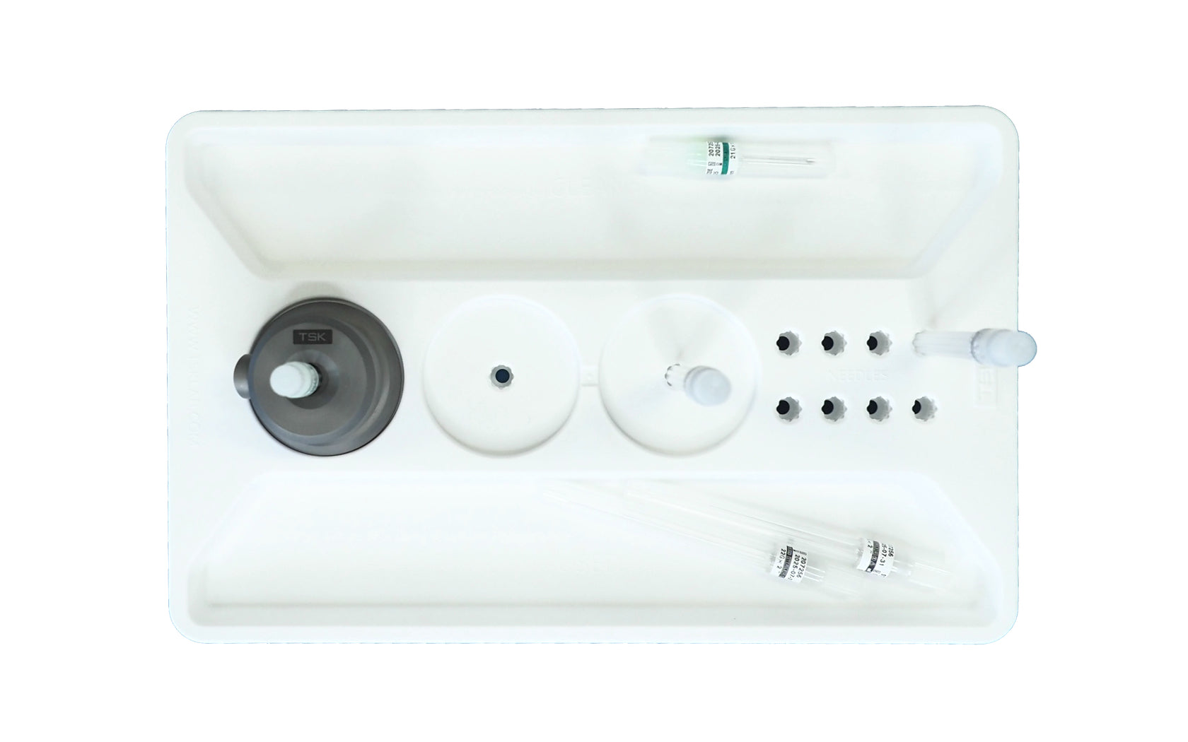 TSK Professional Bundle - 1 Box of Steriglide Cannulas, 1 Needle Holder and 1 Treatment Tray