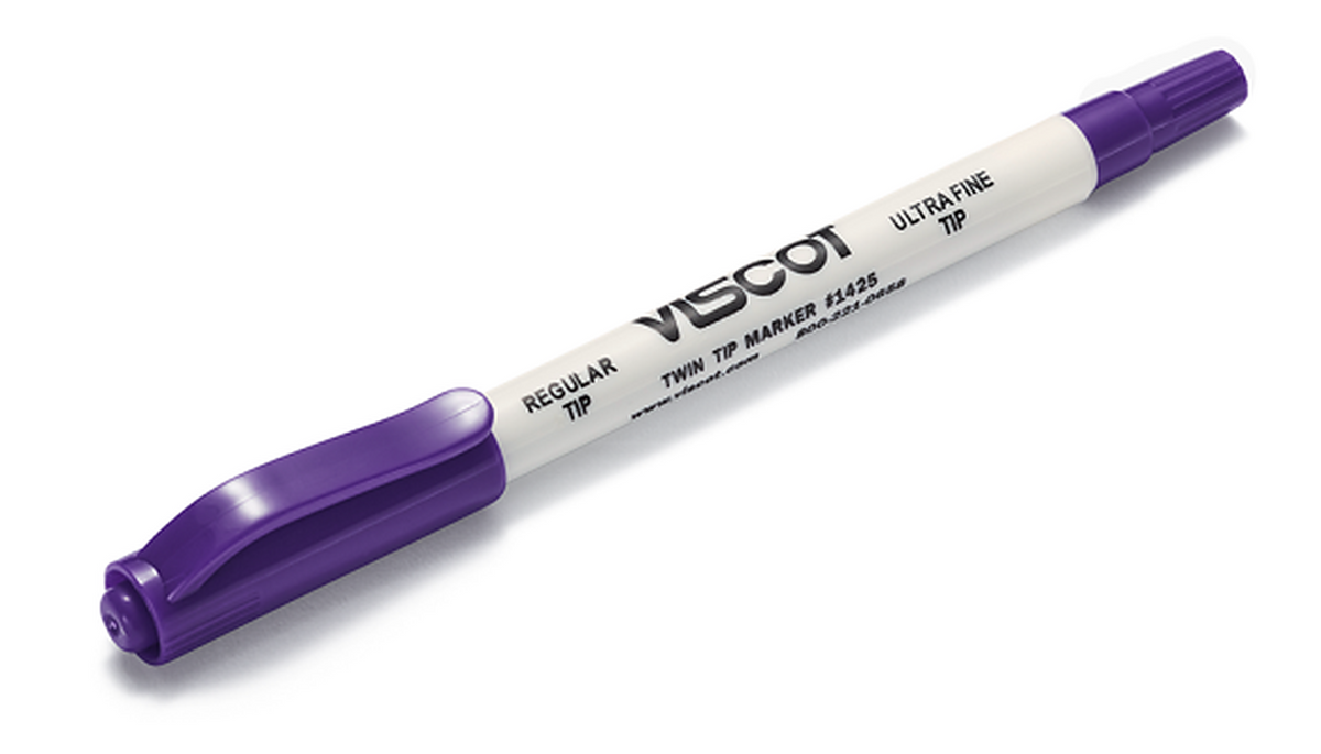 Twin Tip Surgical Marker | Gentian Violet Ink, Ultra Fine and Regular Tips