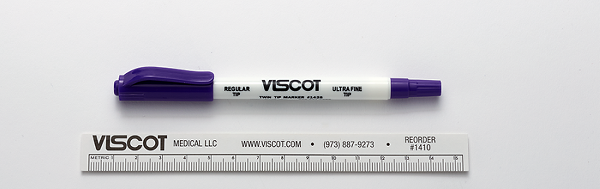 Twin Tip Surgical Marker | Gentian Violet Ink, Ultra Fine and Regular Tips